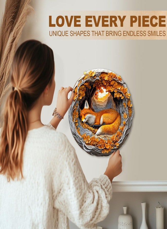 WOODBESTS Wooden Puzzles for Adults, 3D Fox Wood Puzzles Adult(100 Pieces, S, 8.5 * 8.3in), Unique Shape Wooden Animal Jigsaw Puzzles, Birthday Gifts for Adults Family Game - Image 5